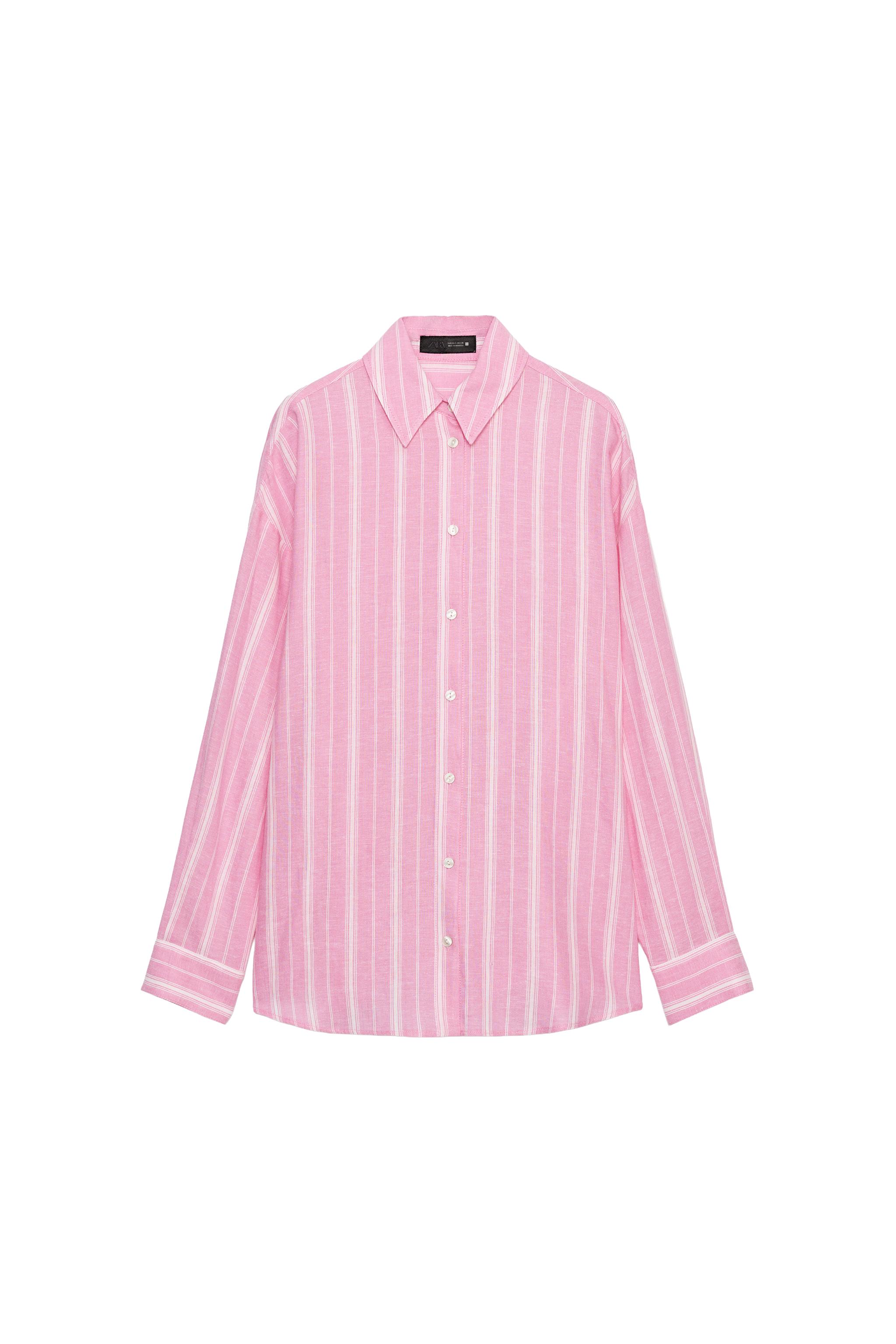 OVERSIZED STRIPED LINEN SHIRT